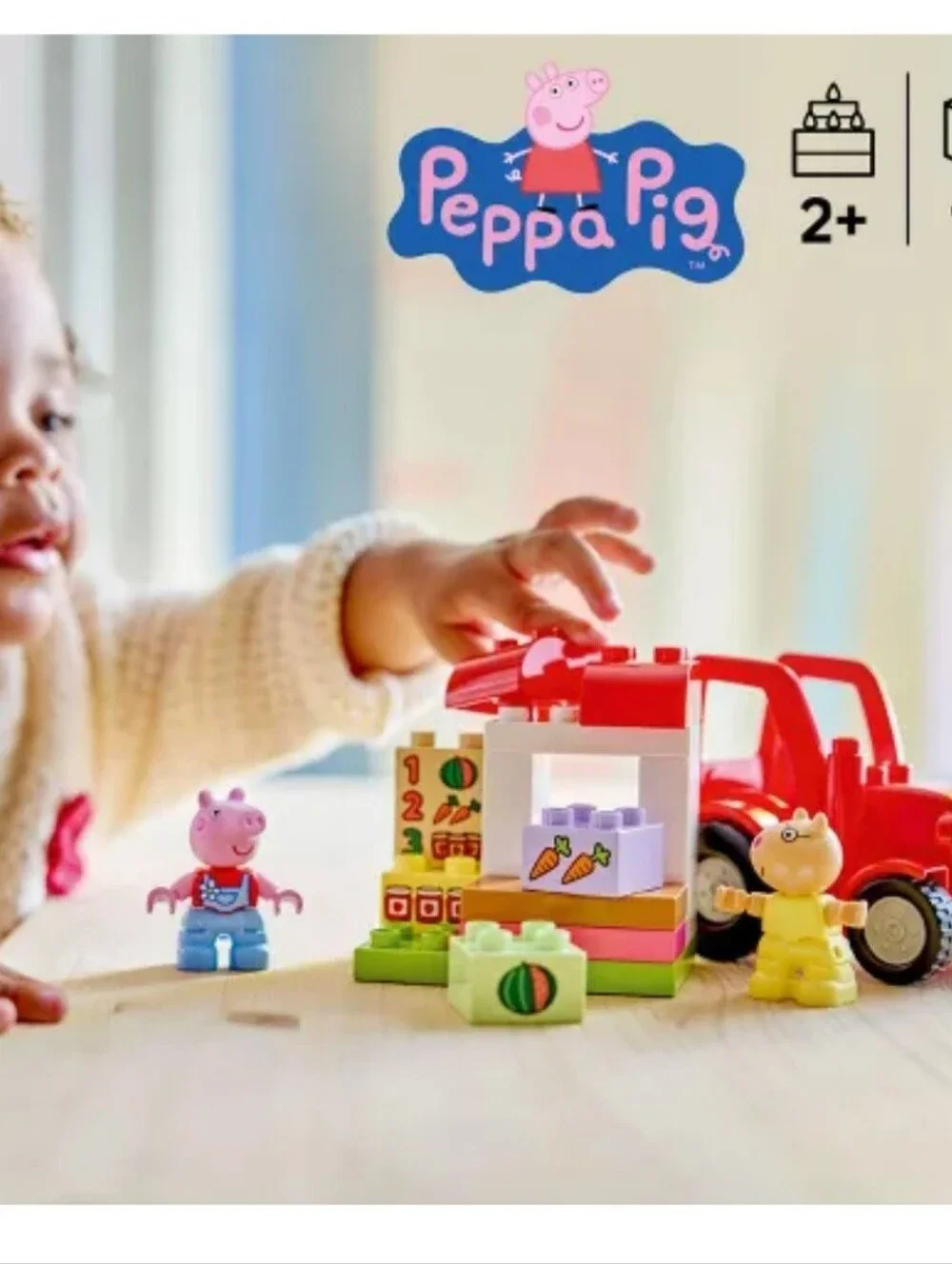 LEGO Duplo 2+ Peppa Pig, Red Tractor & Farm Playset for Kids New